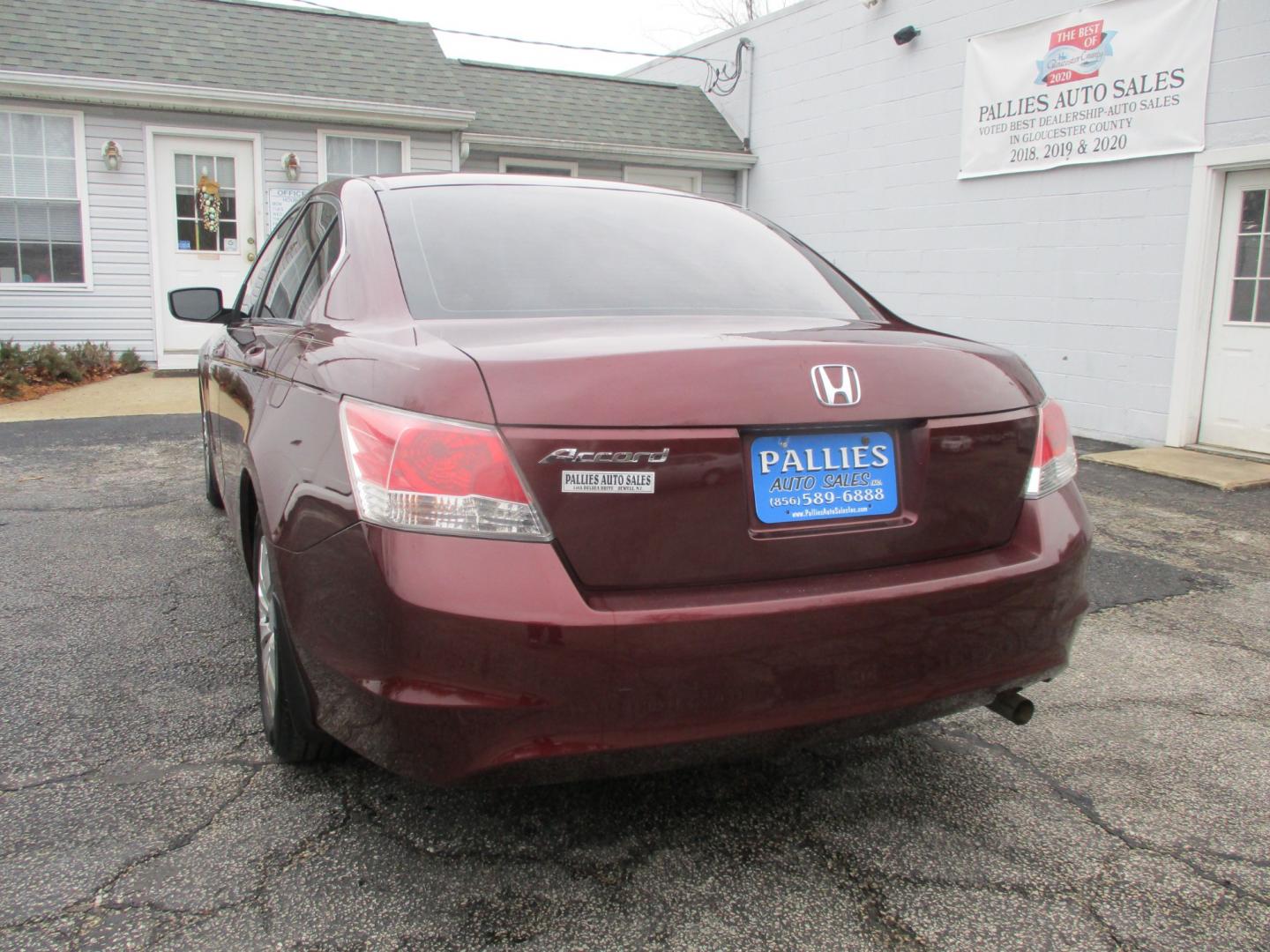 2010 MAROON Honda Accord LX Sedan AT (1HGCP2F38AA) with an 2.4L L4 DOHC 16V engine, 5-Speed Automatic transmission, located at 540a Delsea Drive, Sewell, NJ, 08080, (856) 589-6888, 39.752560, -75.111206 - Photo#3